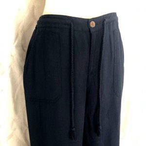 Black Linen Relaxed Pants